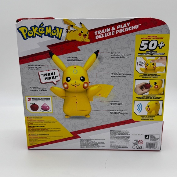 Pokemon Train and Play Deluxe Pikachu 4.5" Interactive Figure - Picture 3 of 5